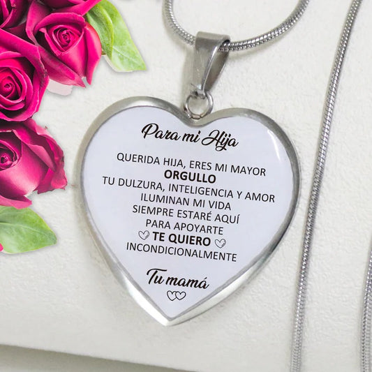 Collar Corazón con Dedicatoria de Madre a Hija
